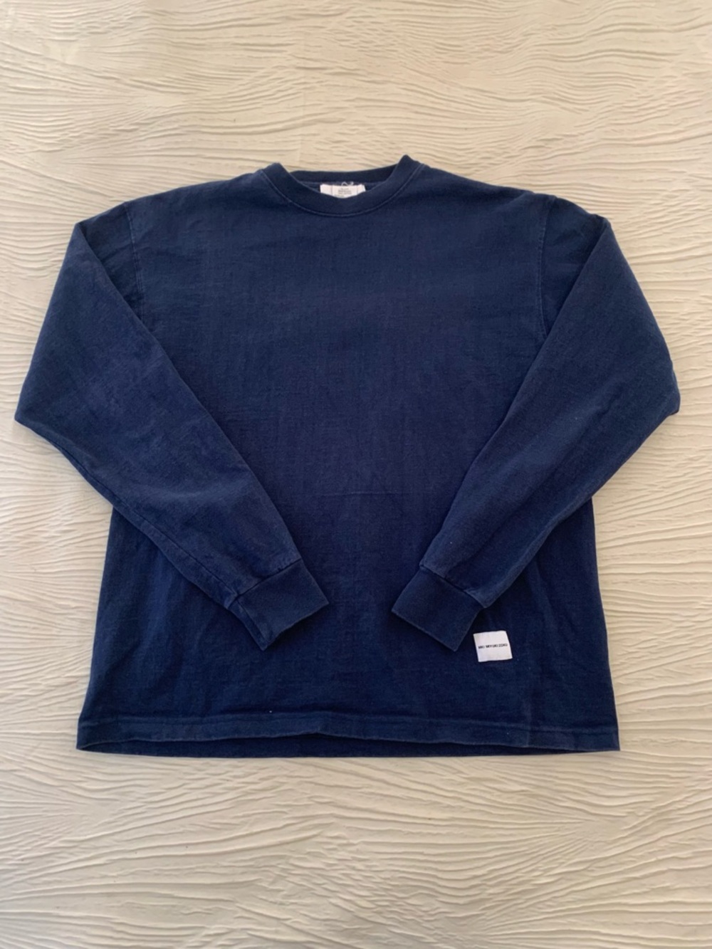 Mki Miyuki Zoku Japanese Streetwear Heavyweight Navy Long Sleeve Tee, size L